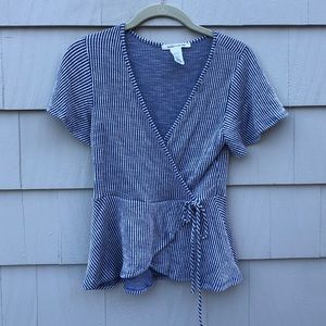 Front Tie Short Sleeved Shirt